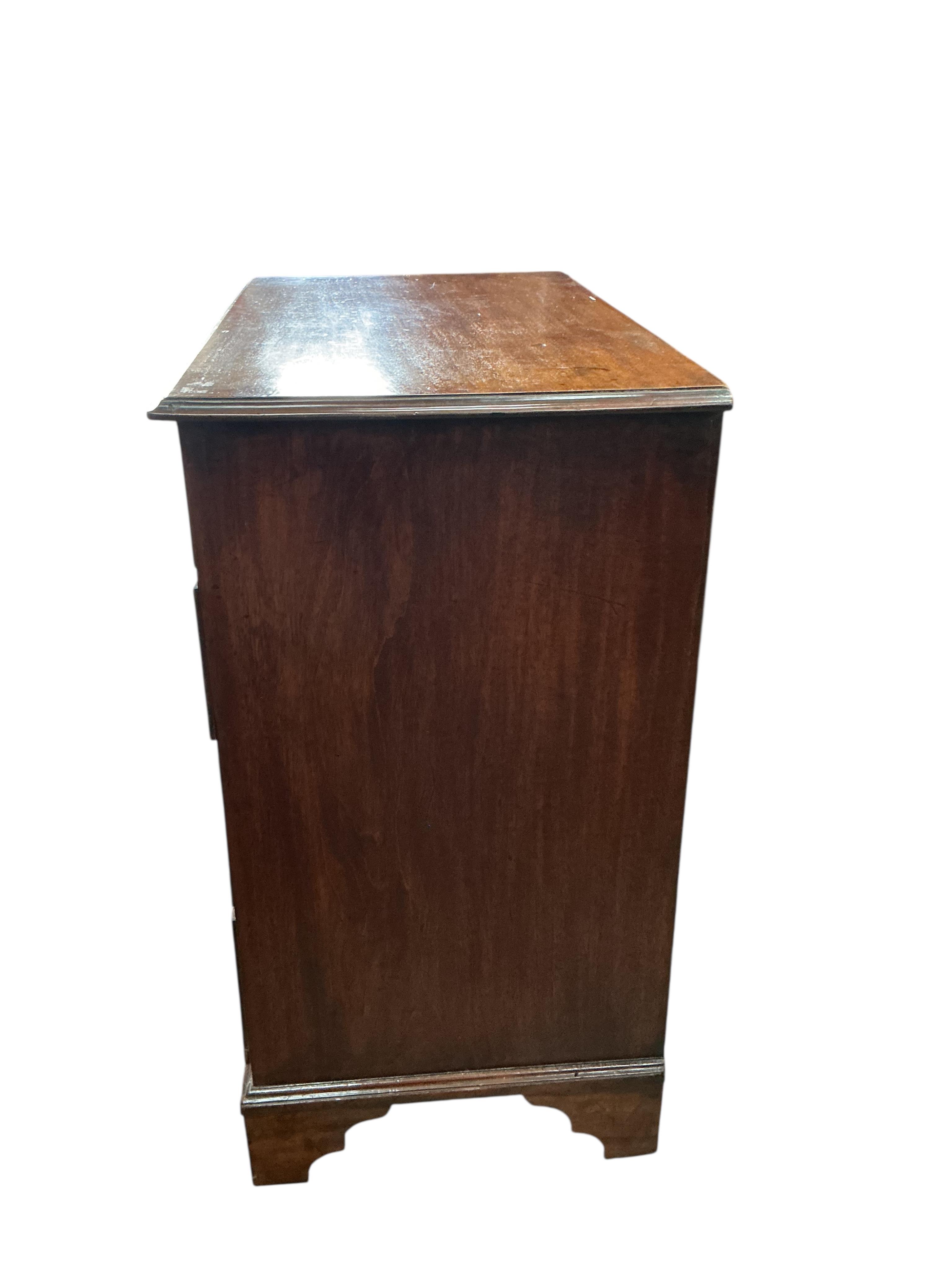 A George III mahogany five drawer chest, width 95cm, depth 53cm, height 102cm